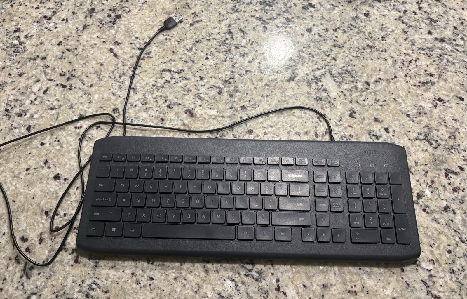 Onn Wired USB Keyboard Black #100009052 GUC