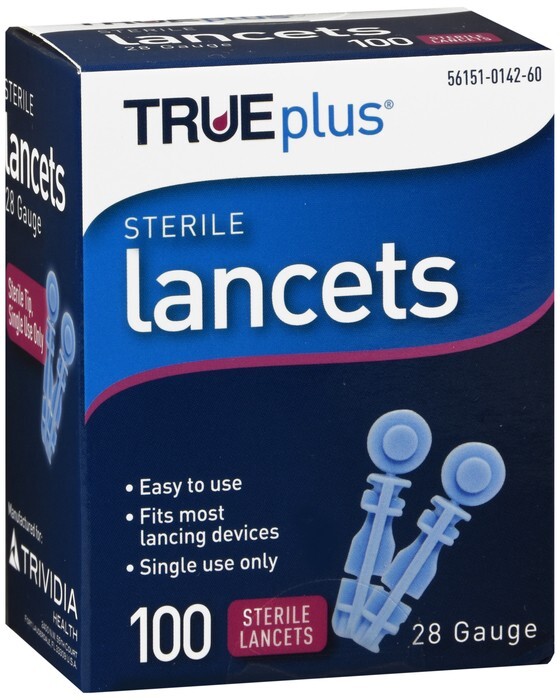 TruePlus Sterile Lancets 28 Gauge 100 Lancets