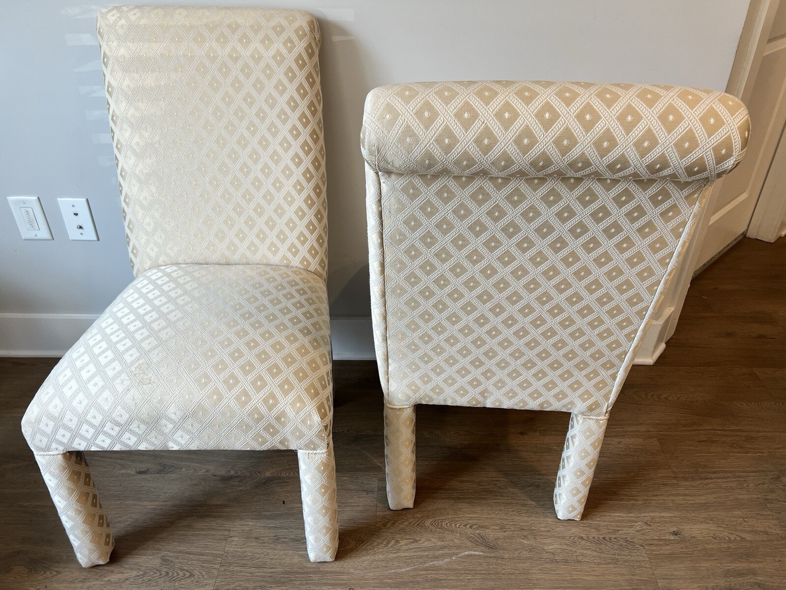 Upholstered Parsons Chairs Set of 2
