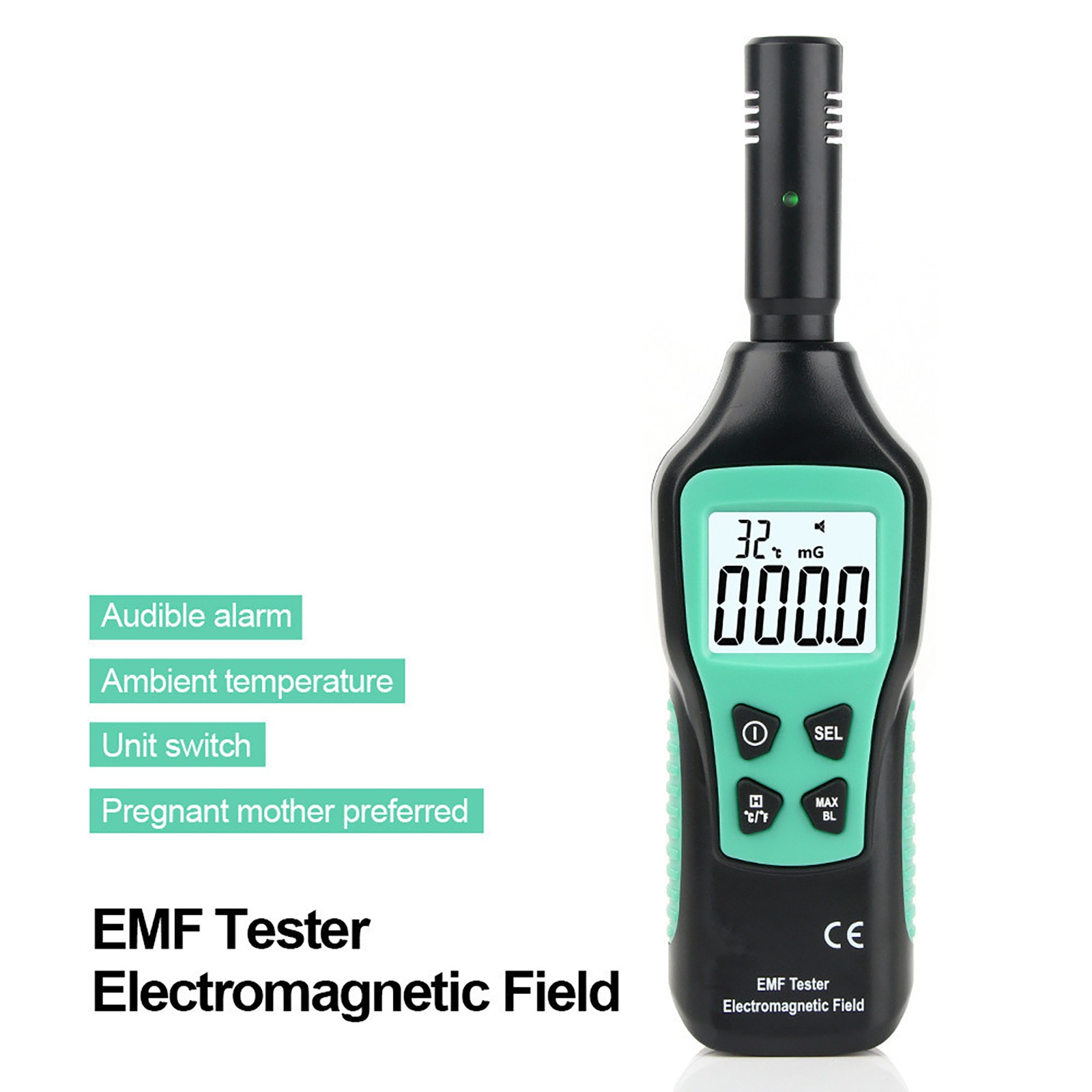 1 PC LCD Radiation Dosimeter EMF Meter Electromagnetic Radiation Detector