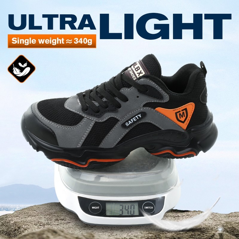 Mens Work Boots Steel Toe Safety Shoes Indestructible Sneakers Lightweight Shoes