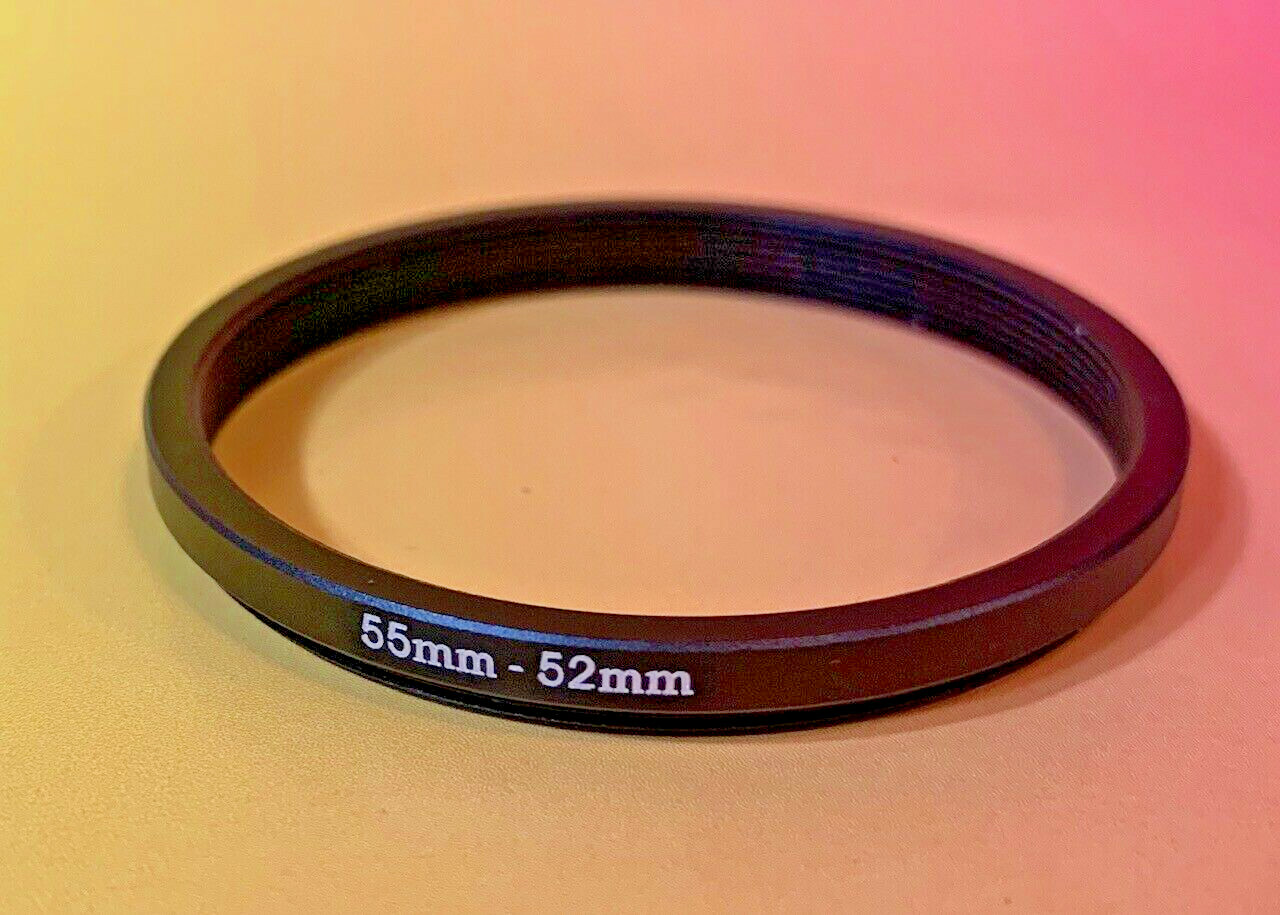 55-52mm STEP DOWN ADAPTER RING to- Camera Camcorder Video 55-52 mm 55MM-52MM