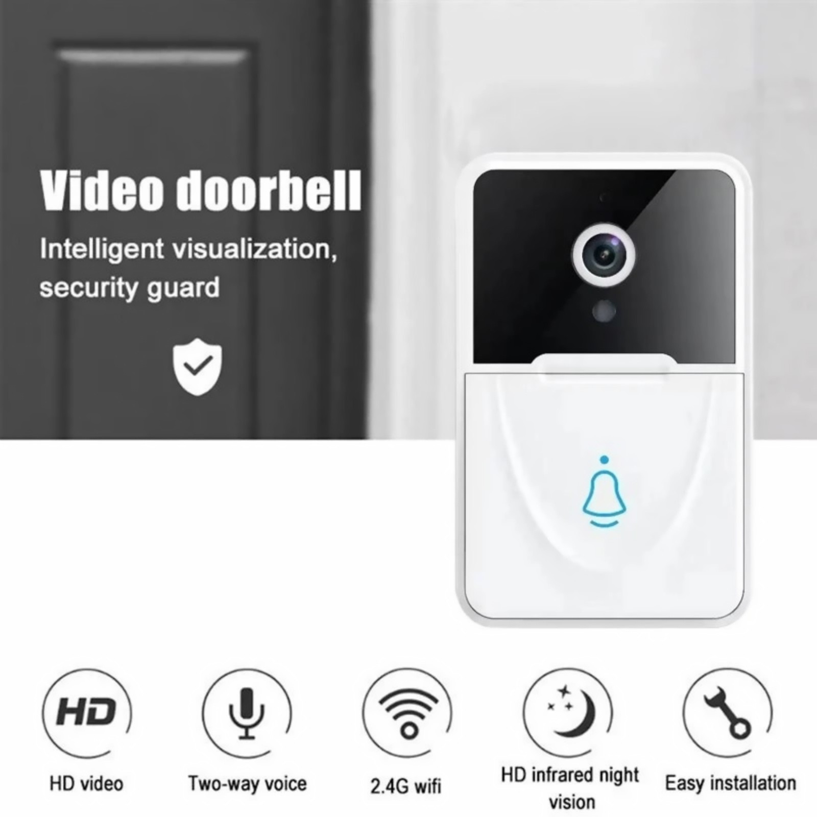 WiFi Security Doorbell Camera Wireless Video Intercom Night Vision HD System