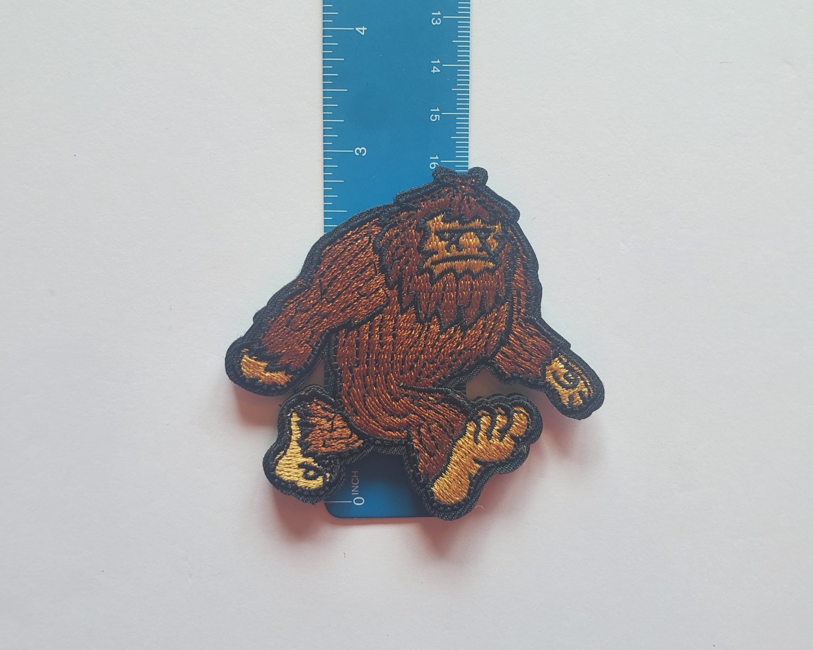 Bigfoot Sasquatch Running Embroidered Morale patch Hook & Loop Backing 3" NEW