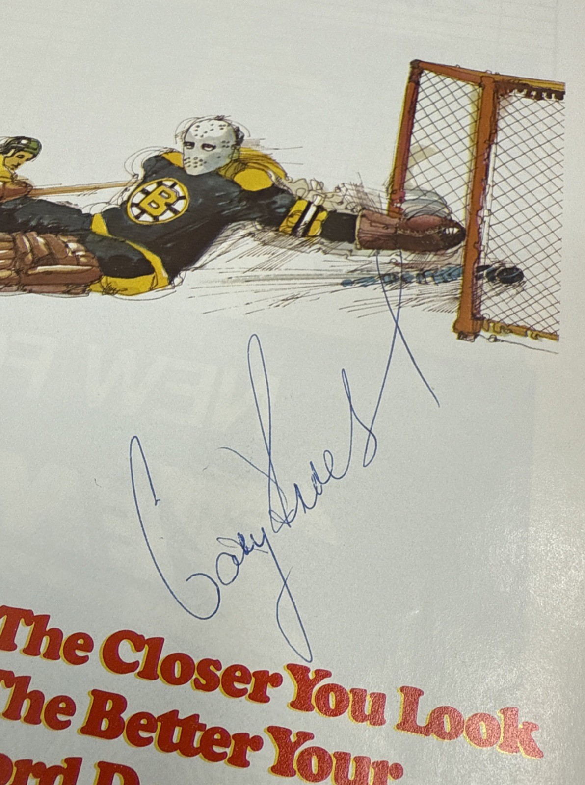 1975 Stanley Cup Playoffs Pittsburgh Penguins Program Gary Inness Autograph