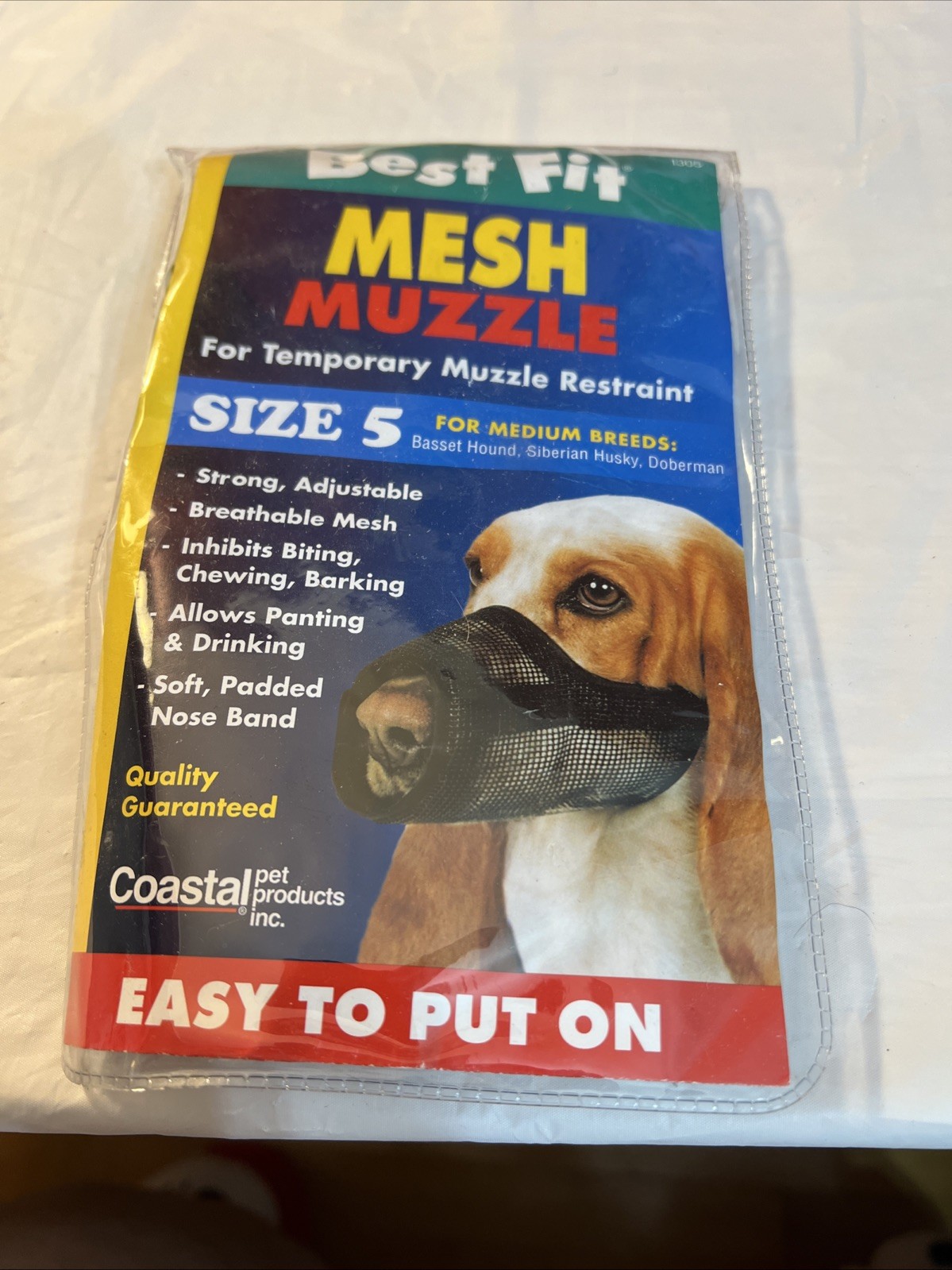 Coastal Pet Best Fit Strong Mesh Dog Muzzle Size 5 for Medium breeds-BRAND NEW