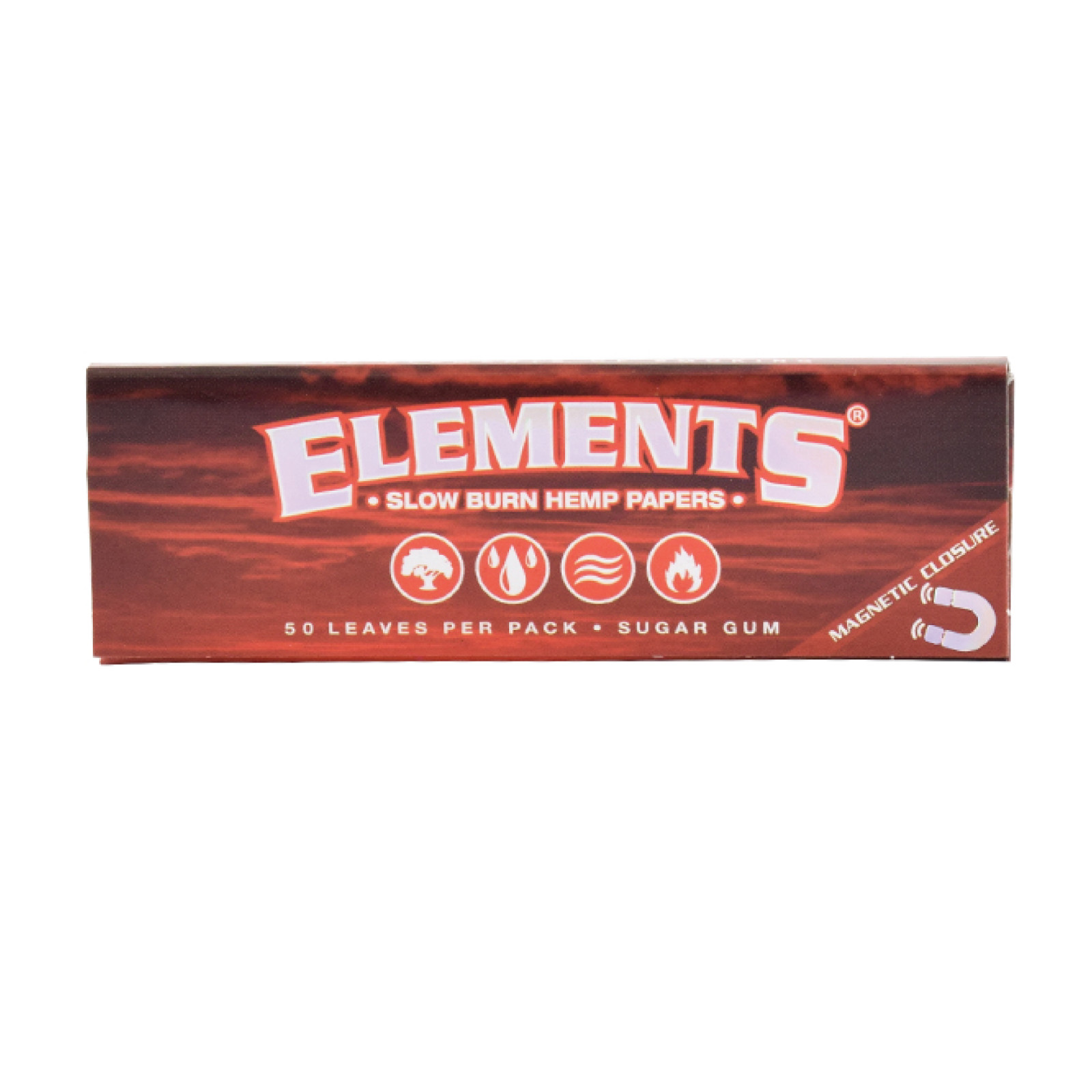 Full Box 24x Pack Elements RED 1 1/4 1.25 | 50 Papers Each | + 2 Rolling Tubes