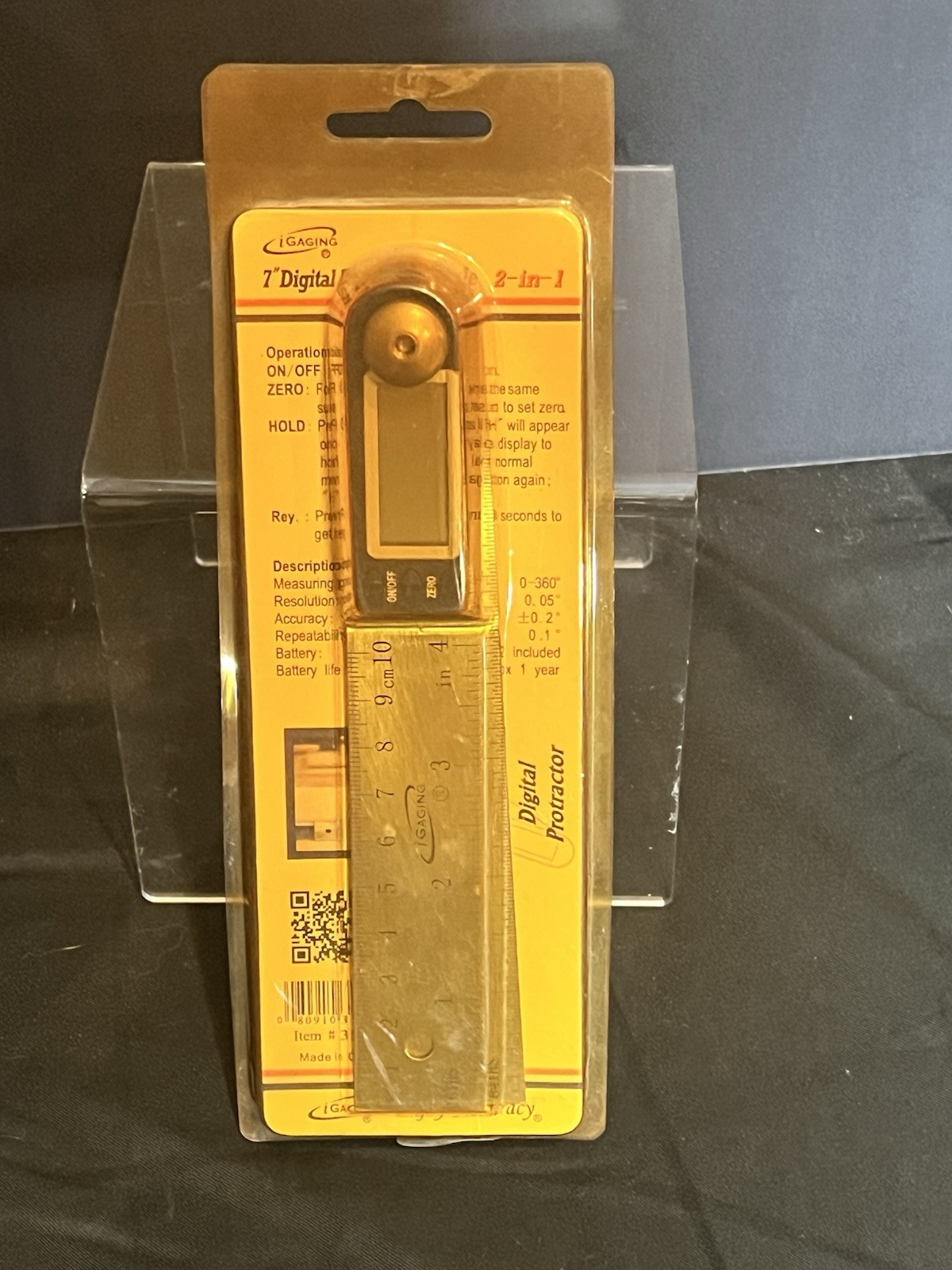 iGaging 360 Degrees Digital Protractor 7" 2 in 1