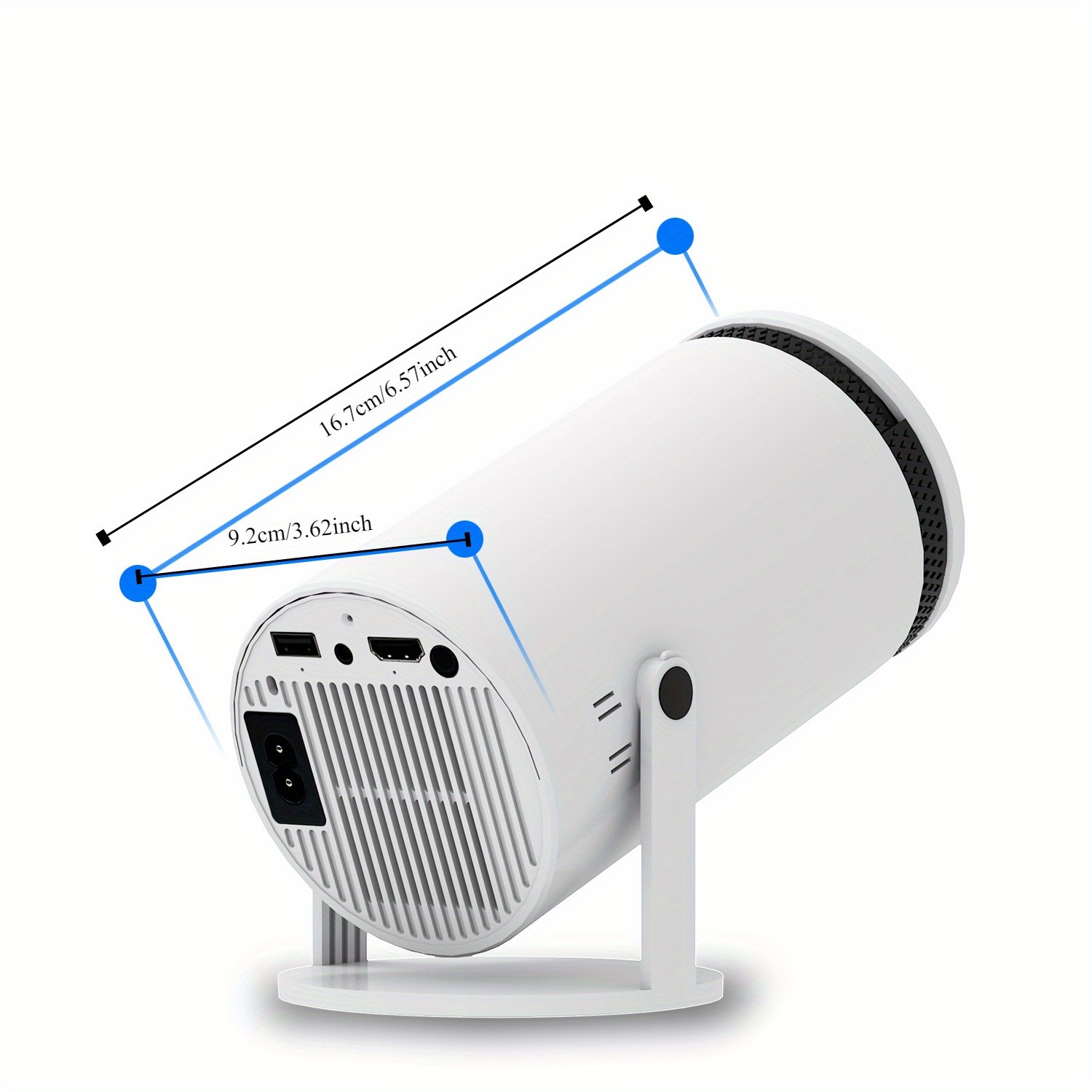 Android 12 Smart Projector WiFi 6 Portable Mini with Keystone Correction