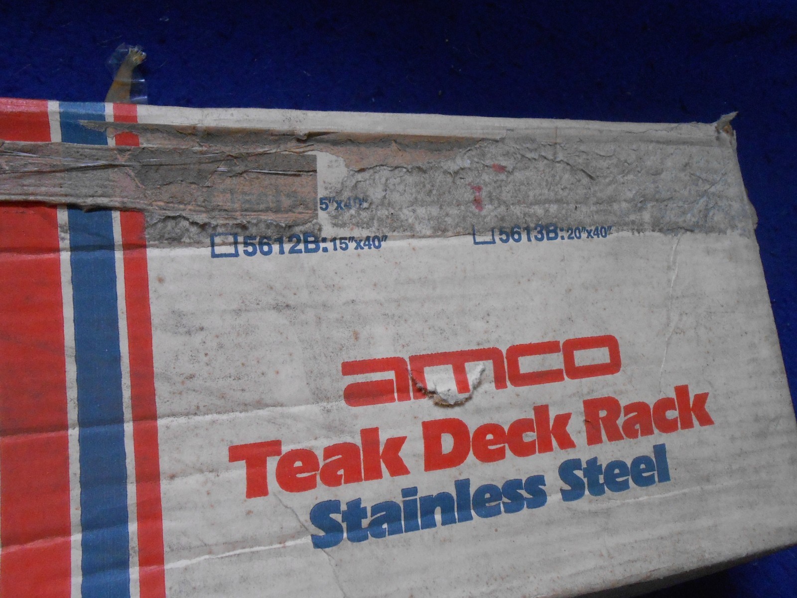 NOS Amco Teak/Stainless Universal Luggage Rack 20"x40" American Import Cars 5613