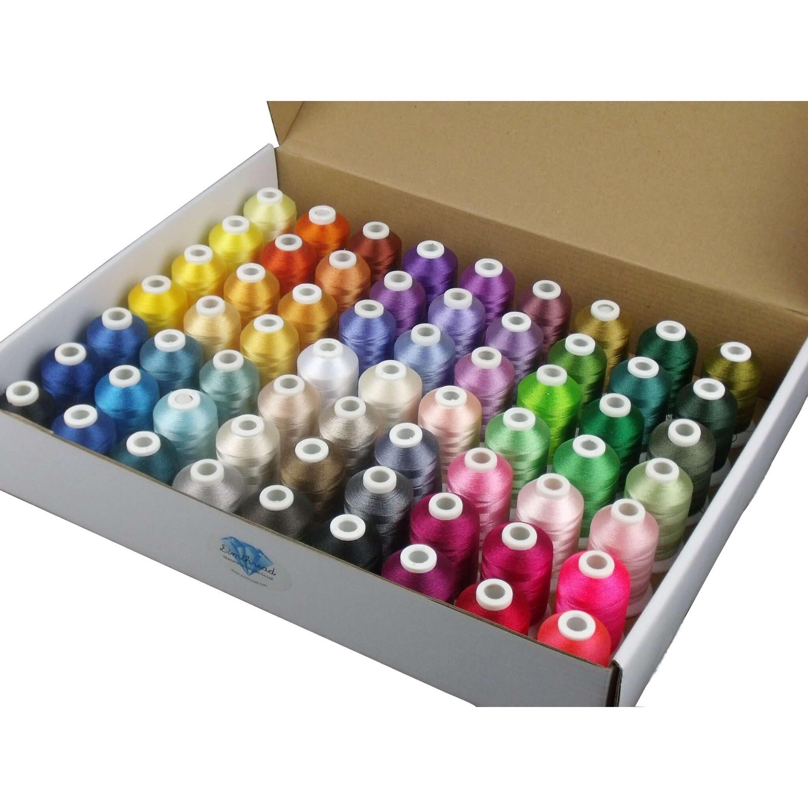 63 Colors Polyester with Brother Embroidery Machine Thread Kit 40 Weight with...