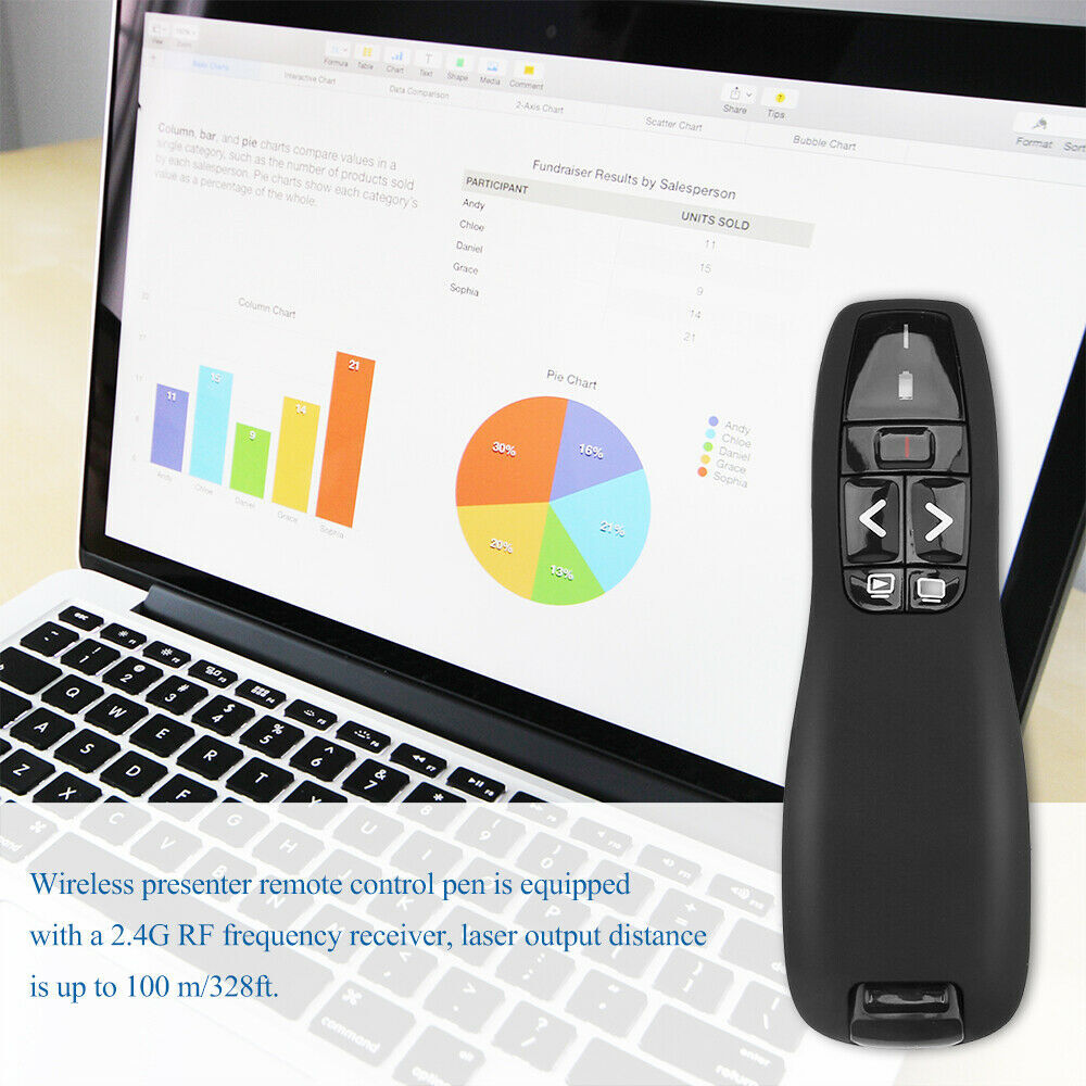 Power point Presentation Remote Wireless USB PPT Presenter Laser Pointer Clicker