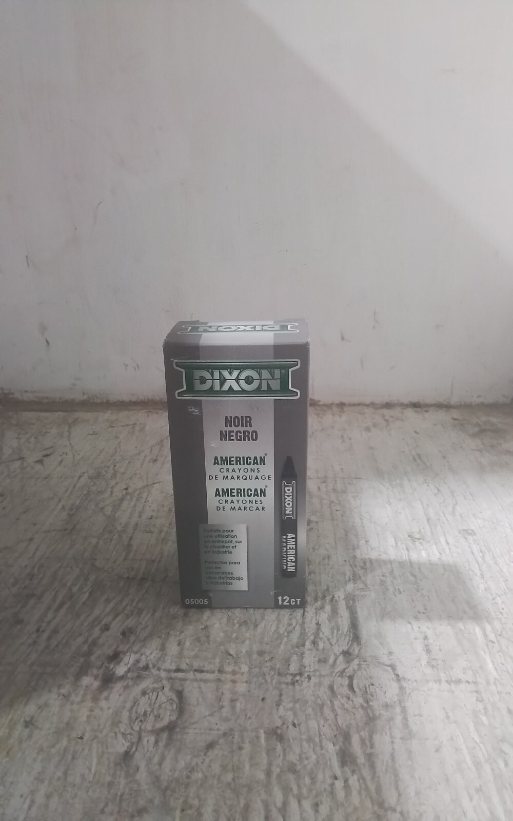 Dixon Large Marking Crayons Round Black (05005) 12 Count Box (SW51)