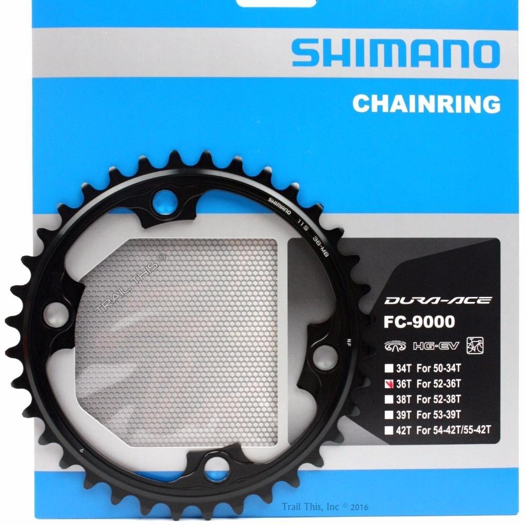 Shimano Dura-Ace FC-9000 36T 110mm 11-Speed Chainring for 52-36T Road Bike Black
