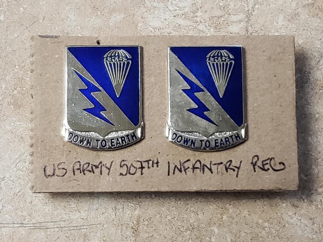 Army 507th Infantry Regiment Crest DUI (Pair)