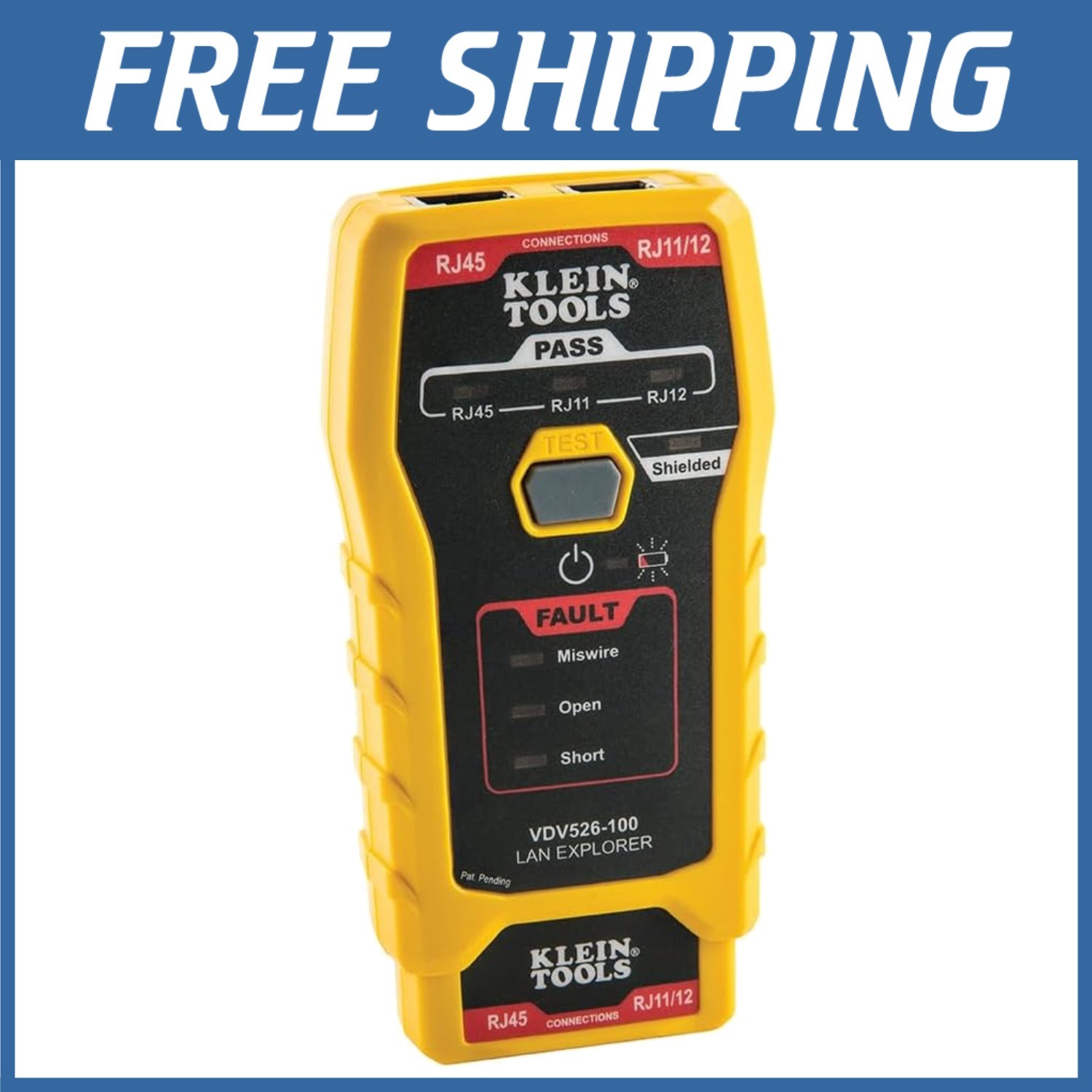Klein Tools LAN Cable Tester with Battery Indicator=