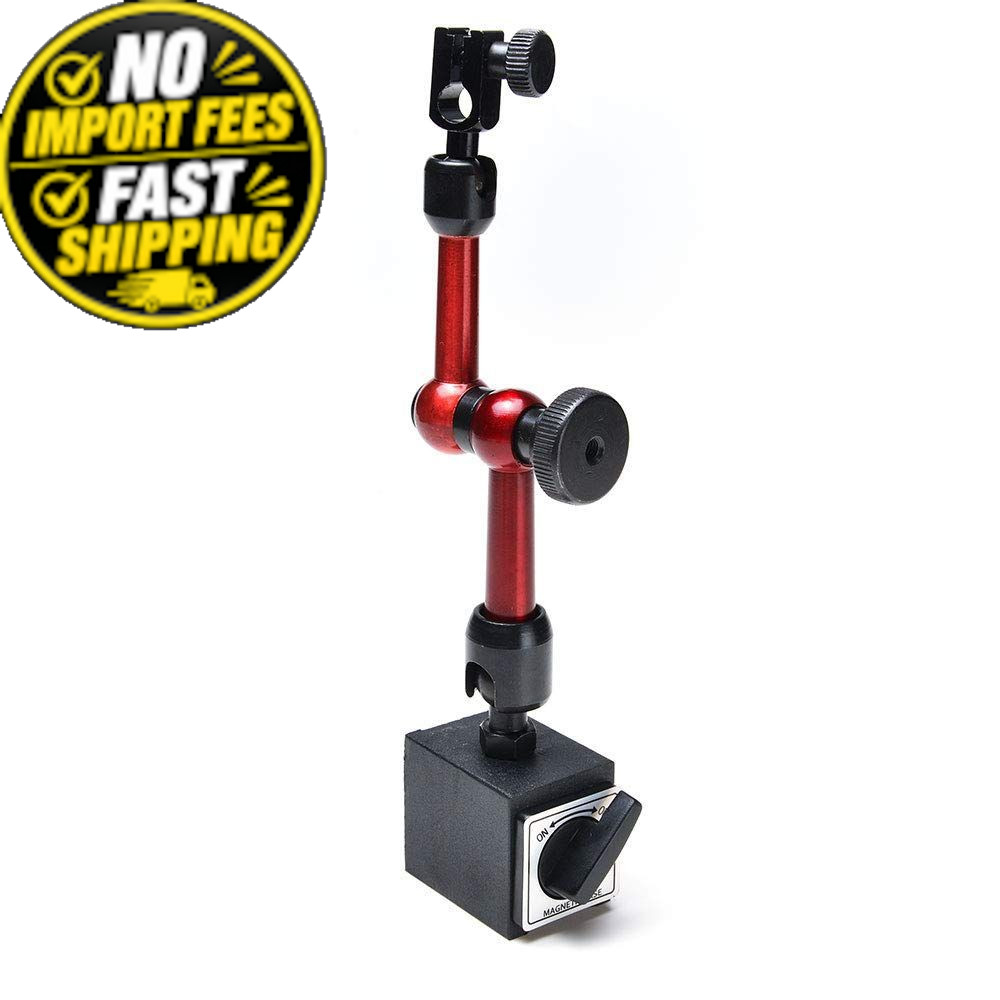 AGPtek® 3-Joint Red Adjustable Magnetic Base Holder for Digital Dial...