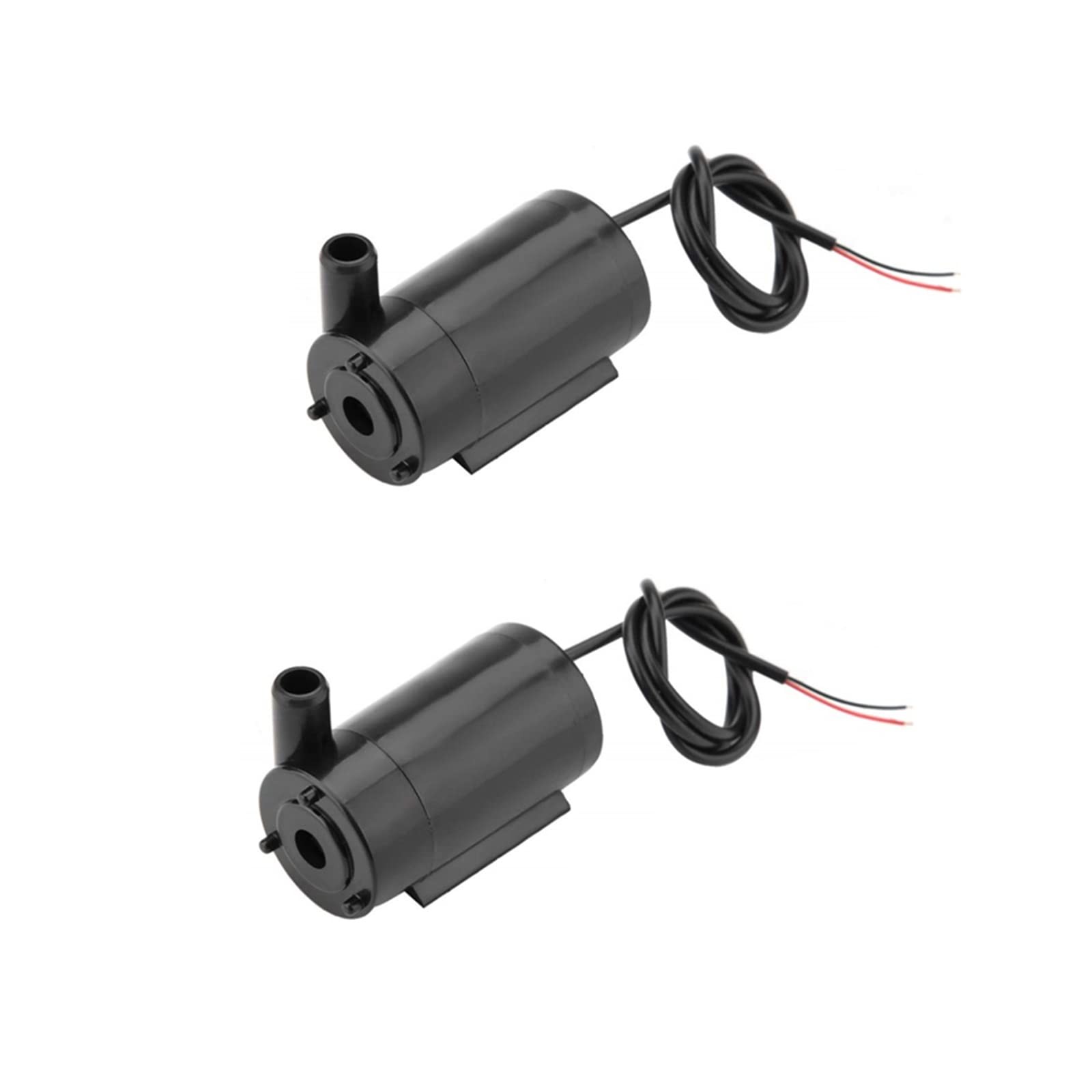 SIPYTOPF 2Pcs DC 3-5V Micro Submersible Mini Water Pump for 2pcs Black