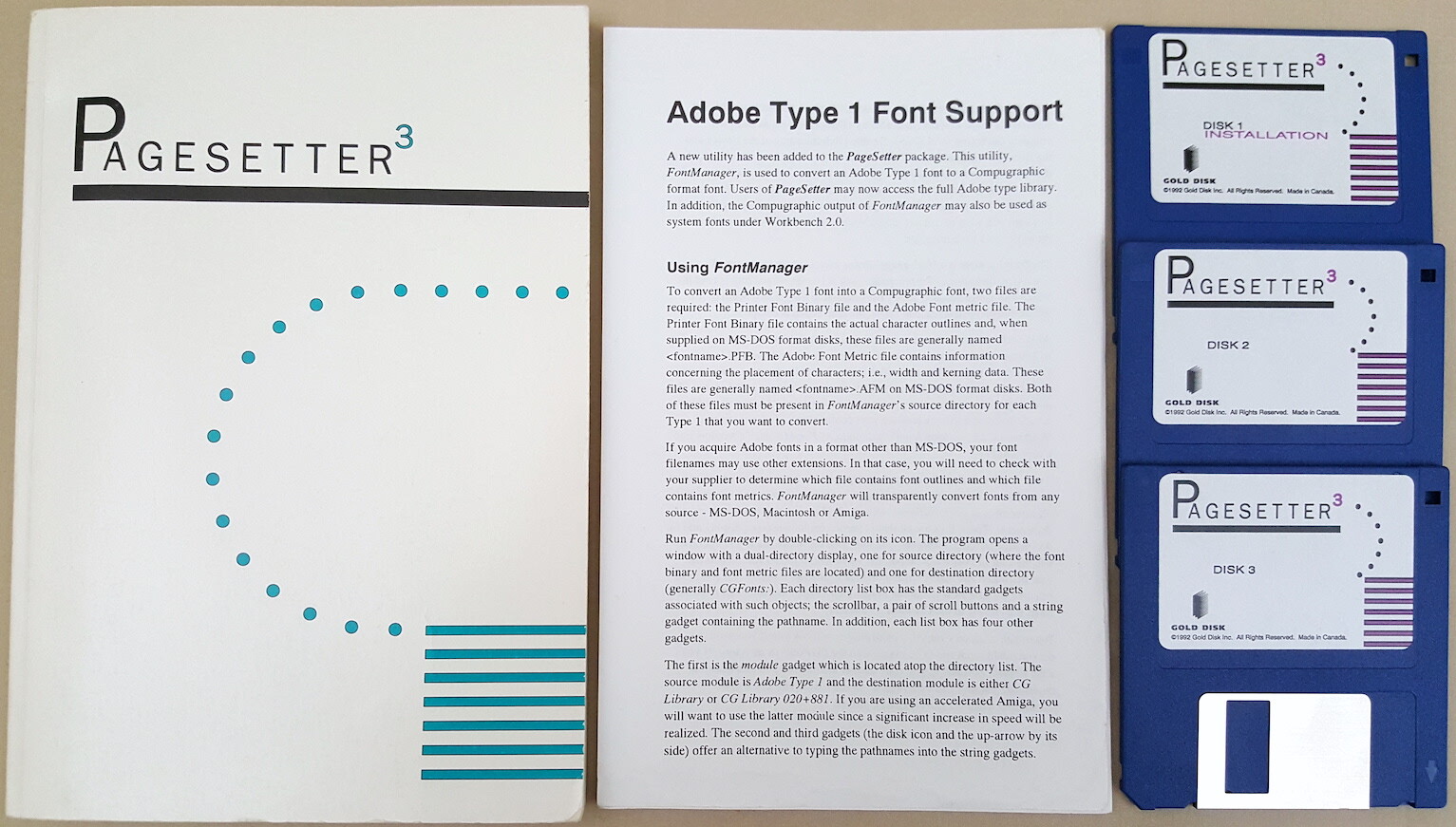 PageSetter 3 ©1992 Gold Disk DTP Desktop Publishing for Commodore Amiga