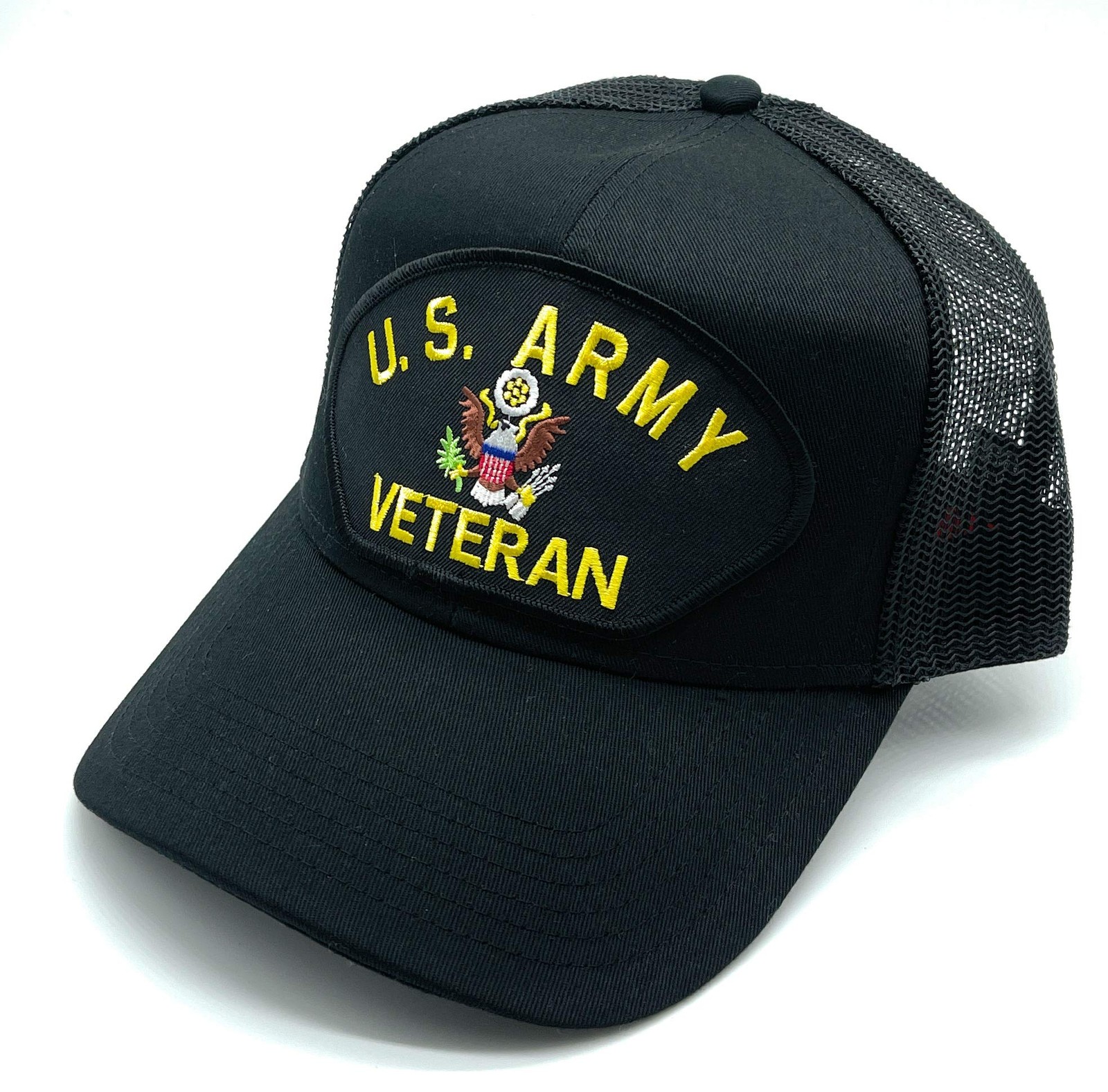 Infinite Hats US Army Veteran Patch Mesh Adjustable Baseball One Size, Black