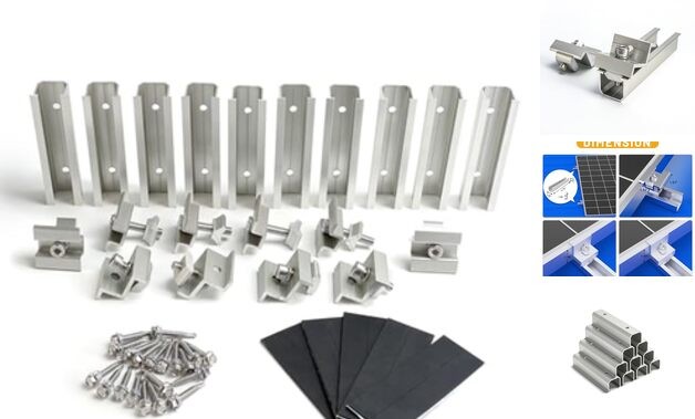 Solar Panel Mounting Brackets For Side-by-Side Mounting of 4PCS Solar Panels