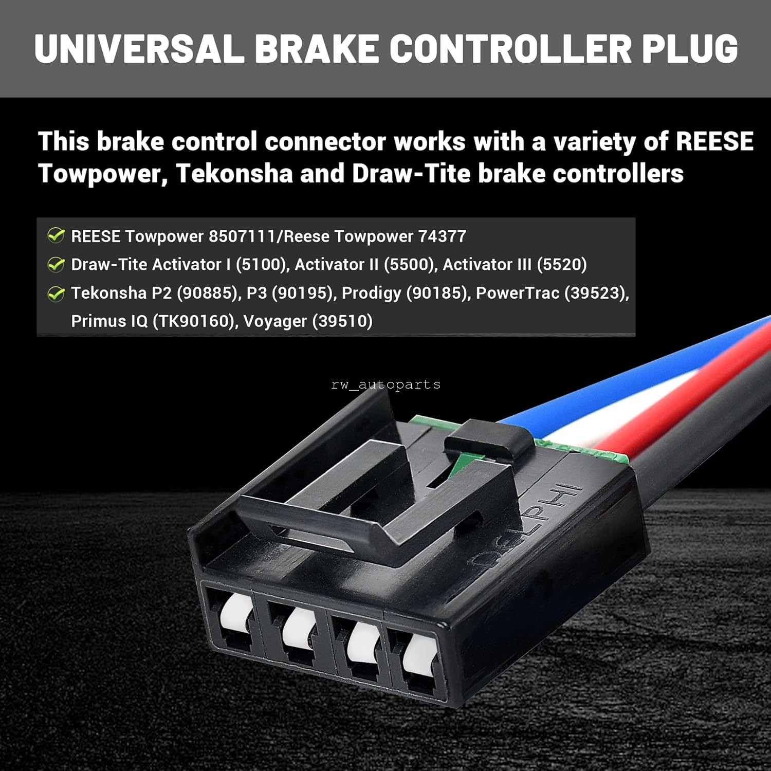 4 Pin Trailer Brake Control Connector Plug For Infiniti QX60 QX80 W/ Tekonsha