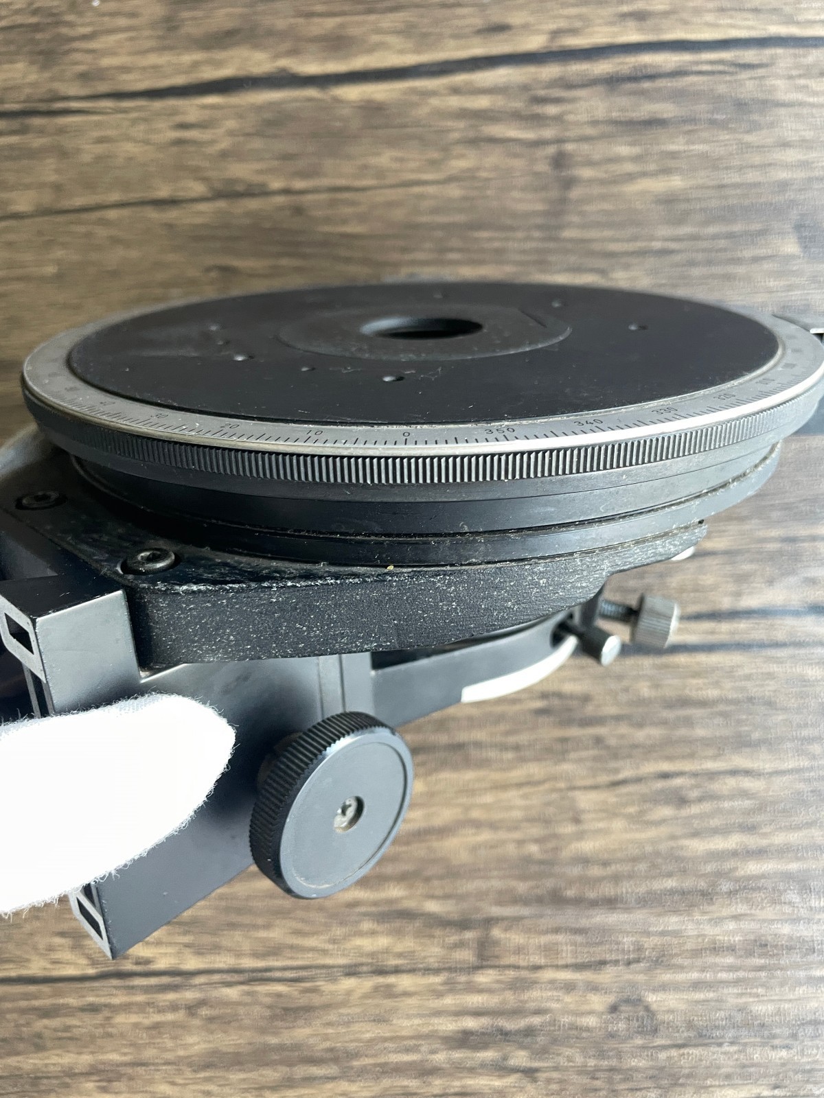 Nikon OPTIPHOT-POL Microscope rotating table With bracket stage