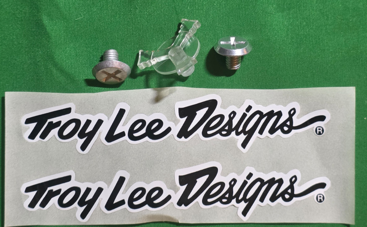 Troy Lee Visor / Universal Screw Kit NOS with Troy Lee Stickers