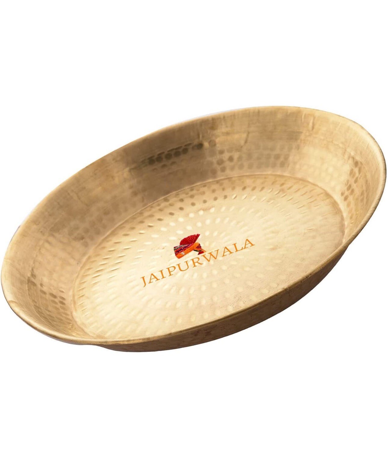 Brass Handmade Parat Platter for Kitchen (Bronze, 16x3.5Inch)