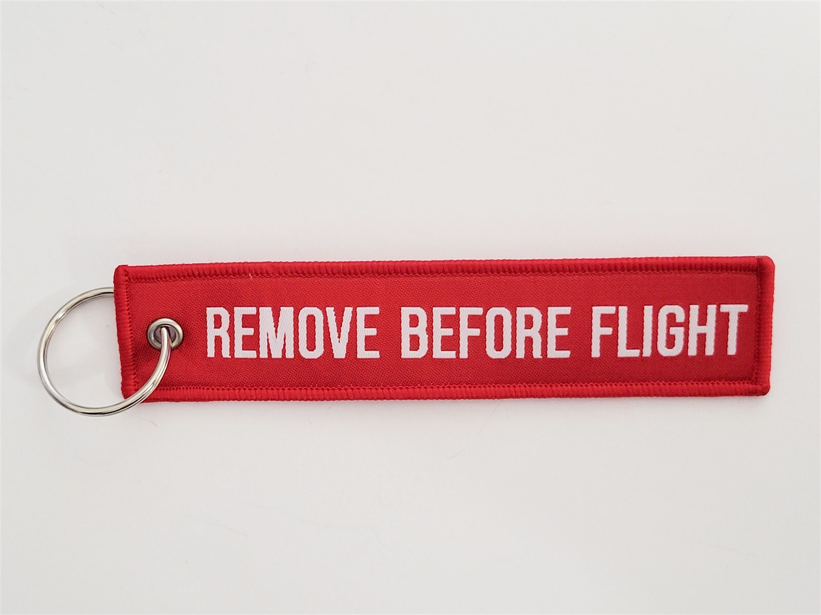 Aeronix Red Flight Tag Keychain Military