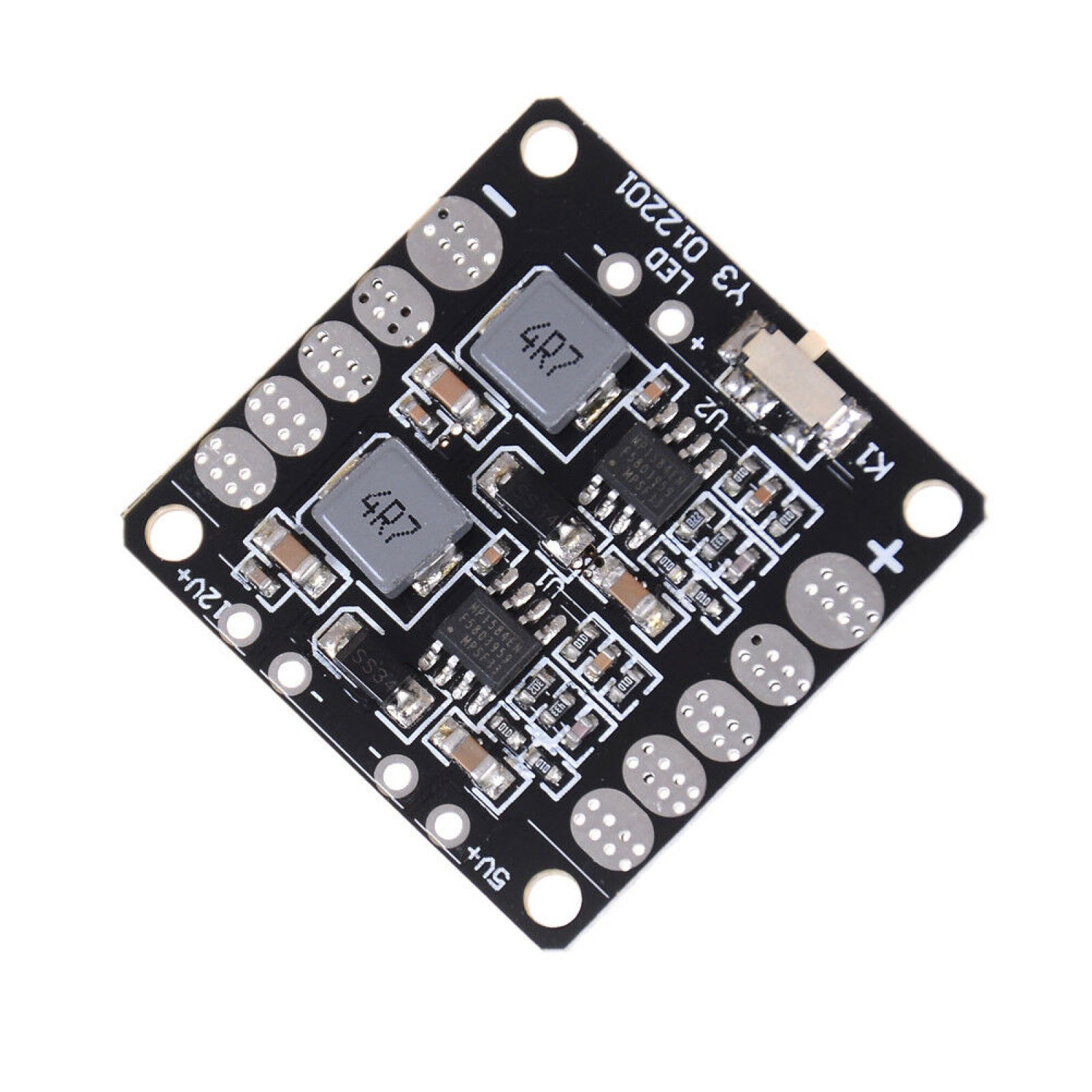 1/2/4pc Dual BEC Output PDB Board With LED Switch For 250 Mini Racing Quadcopter