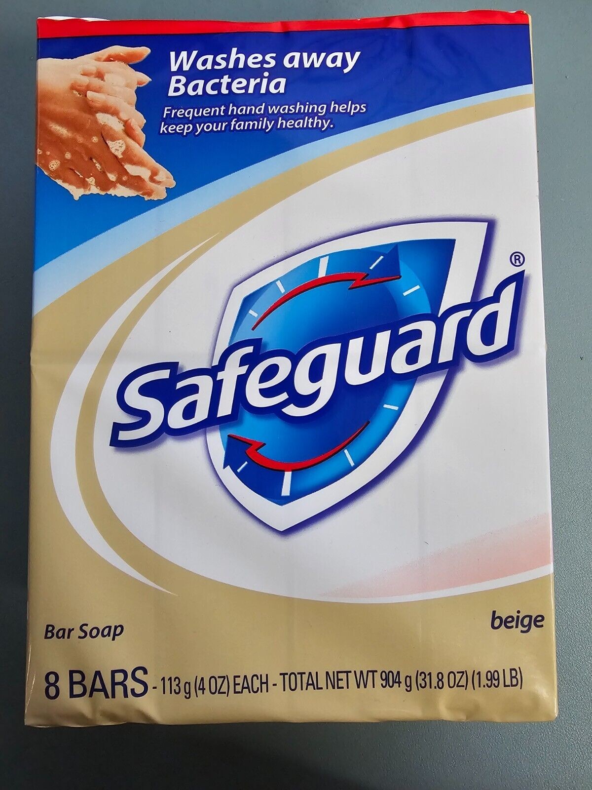 Safeguard Antibacterial Deodorant Beige Bar Soap 4 oz Ea - 32 Count (4x8)