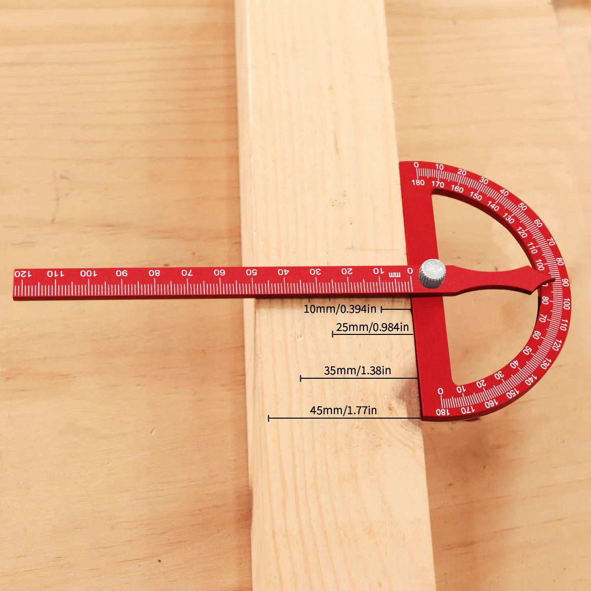 Angle Protractor Square Finder 180 Degrees Carpentry Precision Measuring Tools