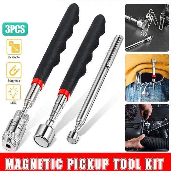 20lb Magnet Grabber Extension Stick 3 pcs Magnetic Telescoping Pickup Rod Tool
