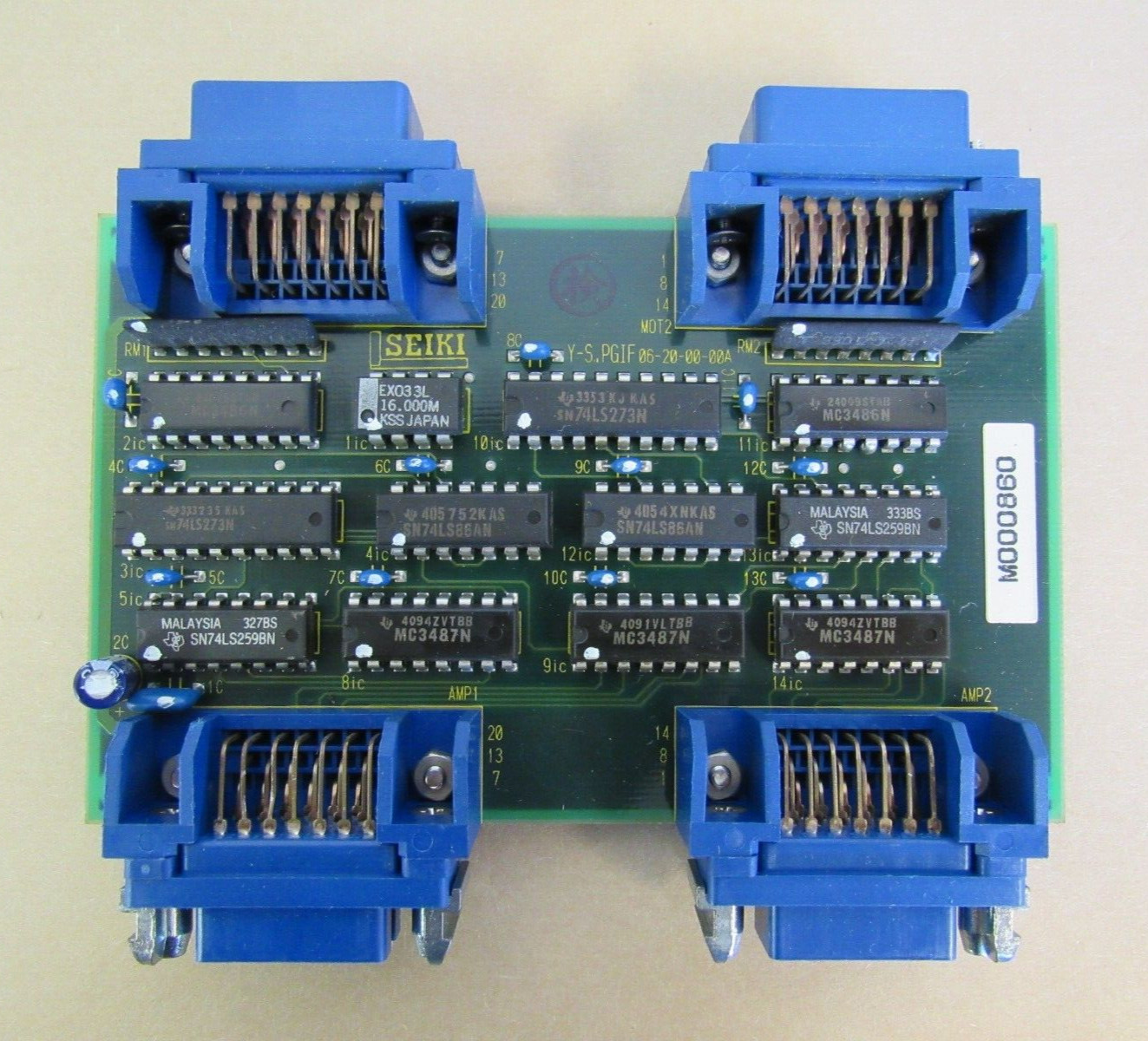 HITACHI SEIKI CIRCUIT BOARD Y-S PGIF 06-20-00-00A, FROM TF-20 LATHE