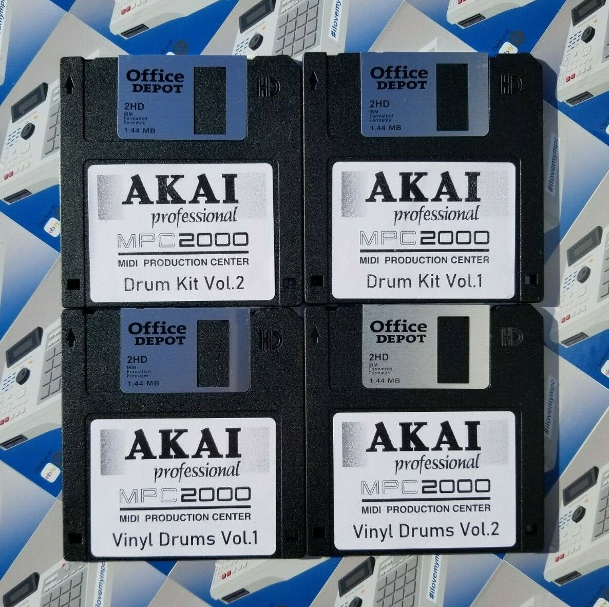 Akai MPC 2000 x20 Diskettes Drum Kit Sounds Samples Floppies Floppy