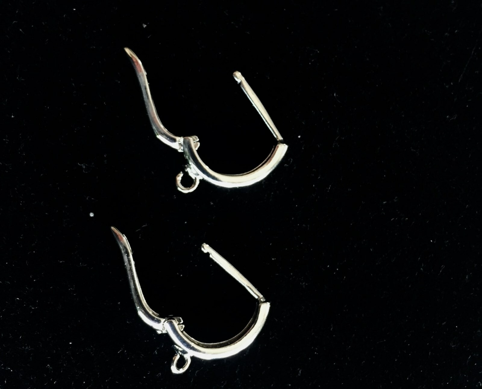 6 Sterling Silver earring findings hooks Leverback