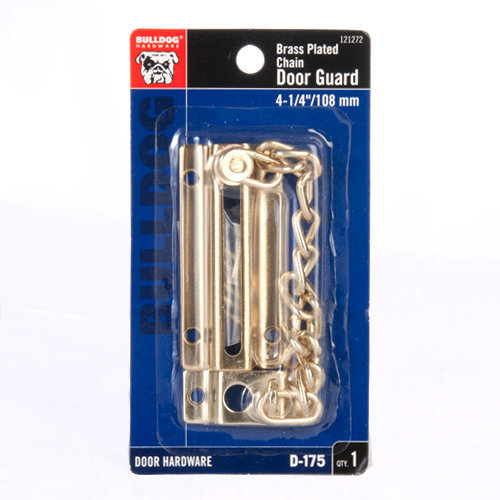 BRASS DOOR CHAIN Guard home security inside lock locking d-175 BULLDOG 121272