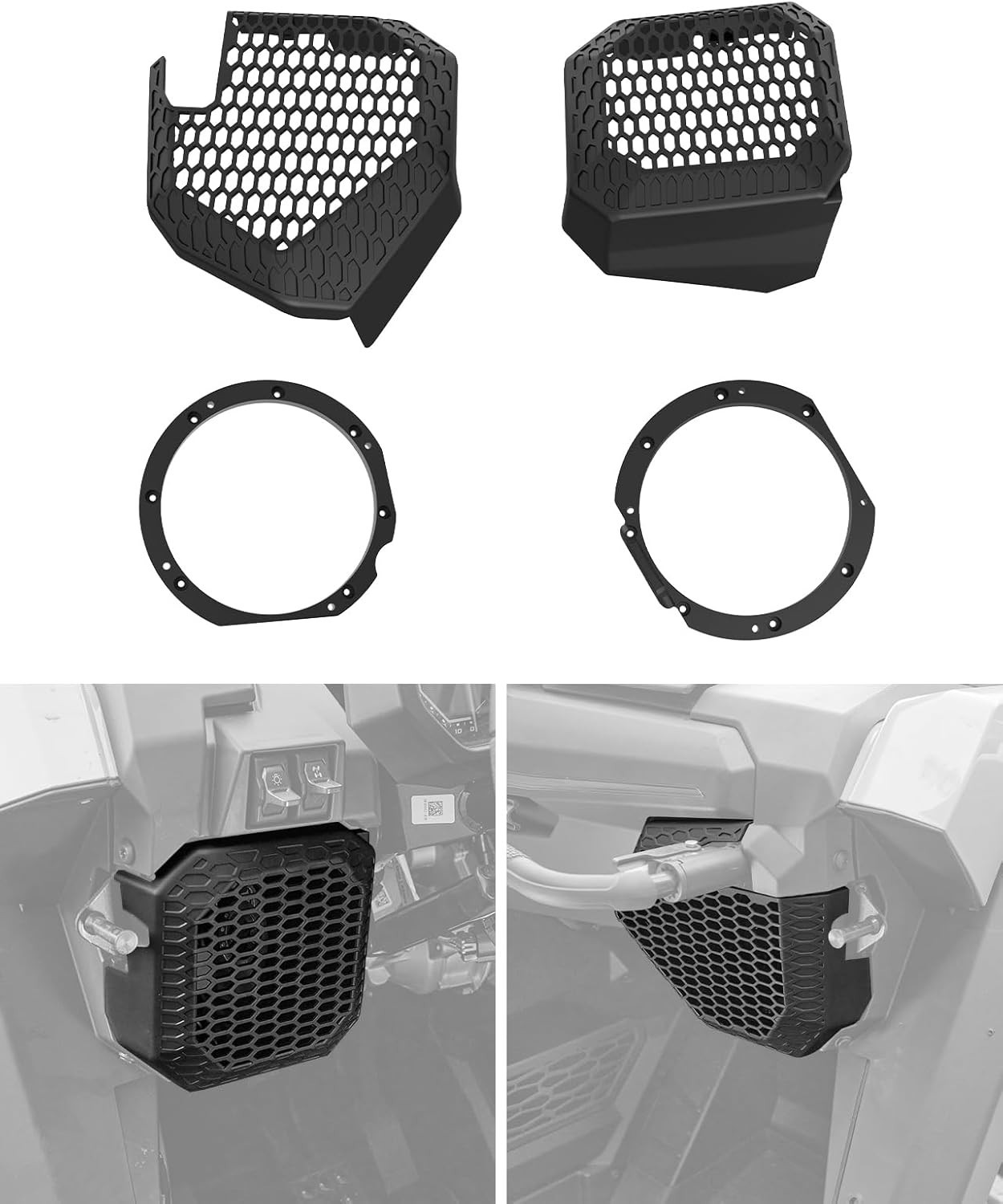 6.5" Speaker Mounts for 2025 RZR PRO, Under Dash 6.5in Speaker Adapter Bracket