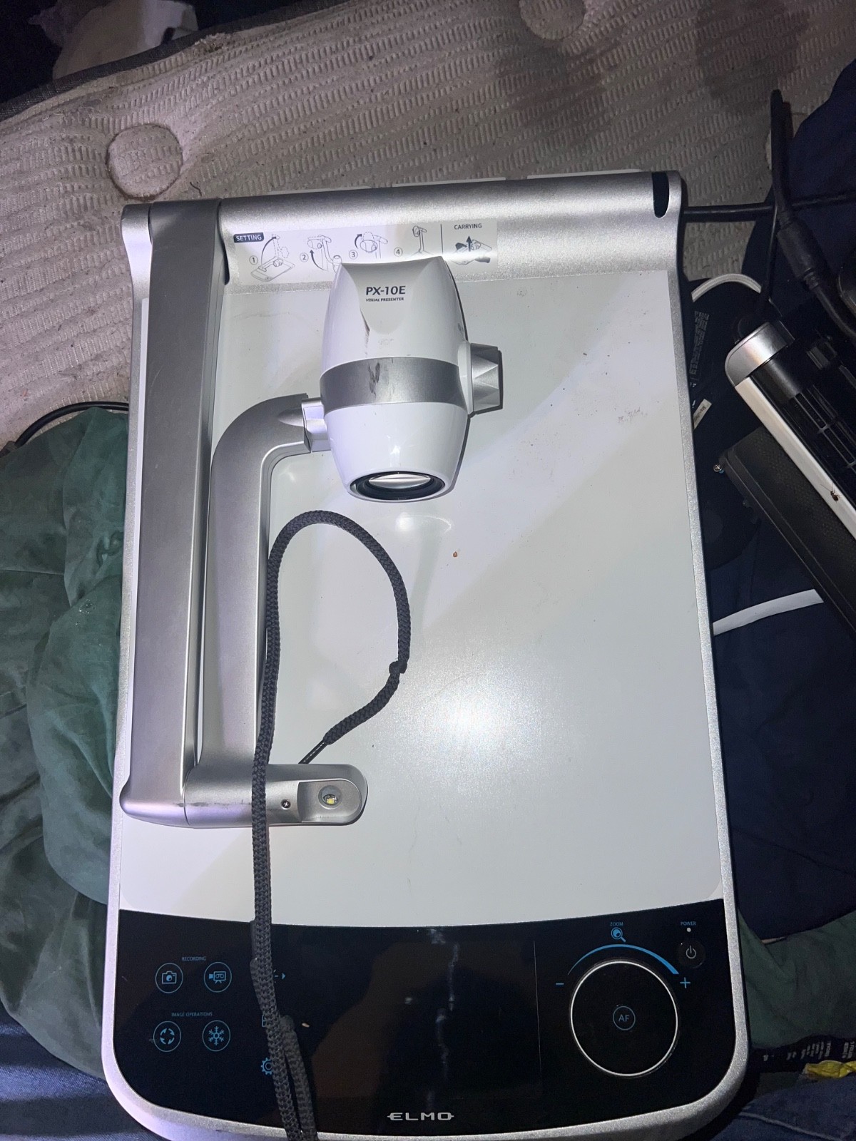 ELMO PX-10E High Definition Document Camera Overhead Projector HDMI w/AC Adapter