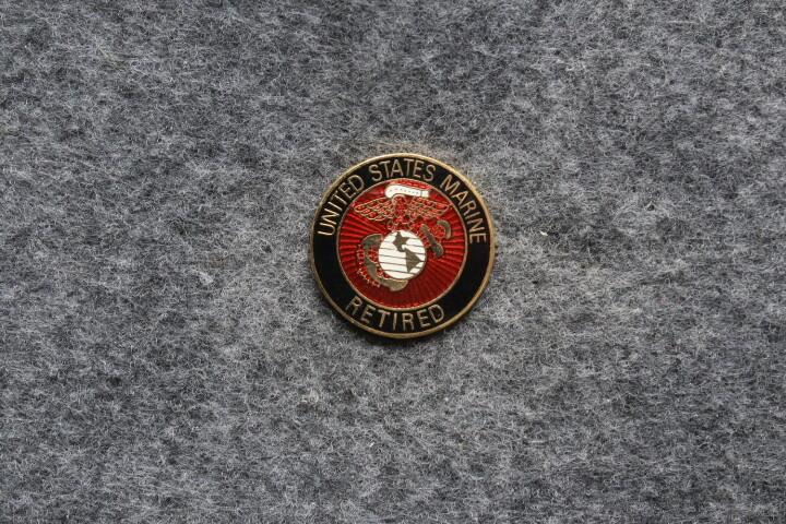 Military Hat Pin: United States Marine Corps. Retired Enamel Pen  (1-1/8")