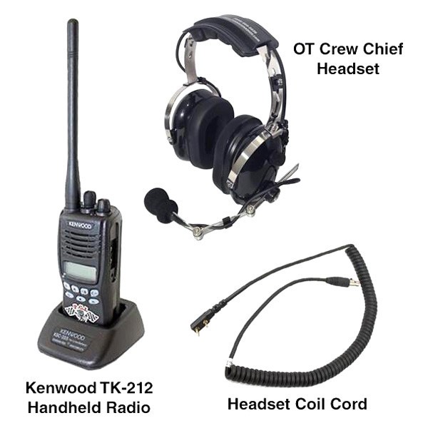 PCI Race Radios 436 Kenwood Over The Head Crew Chief Radio Package