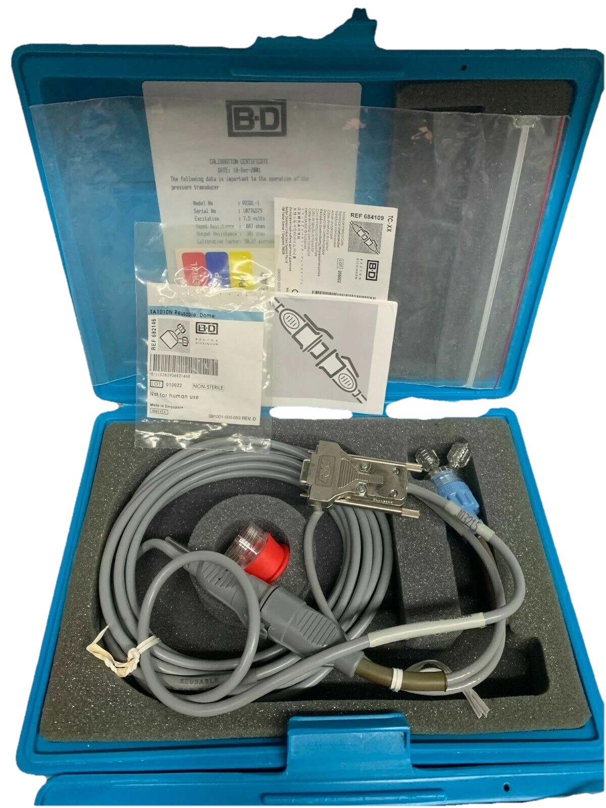 NEW Becton Dickinson P23XL Pressure Transducer - Trio, Passport 2, Spectrum