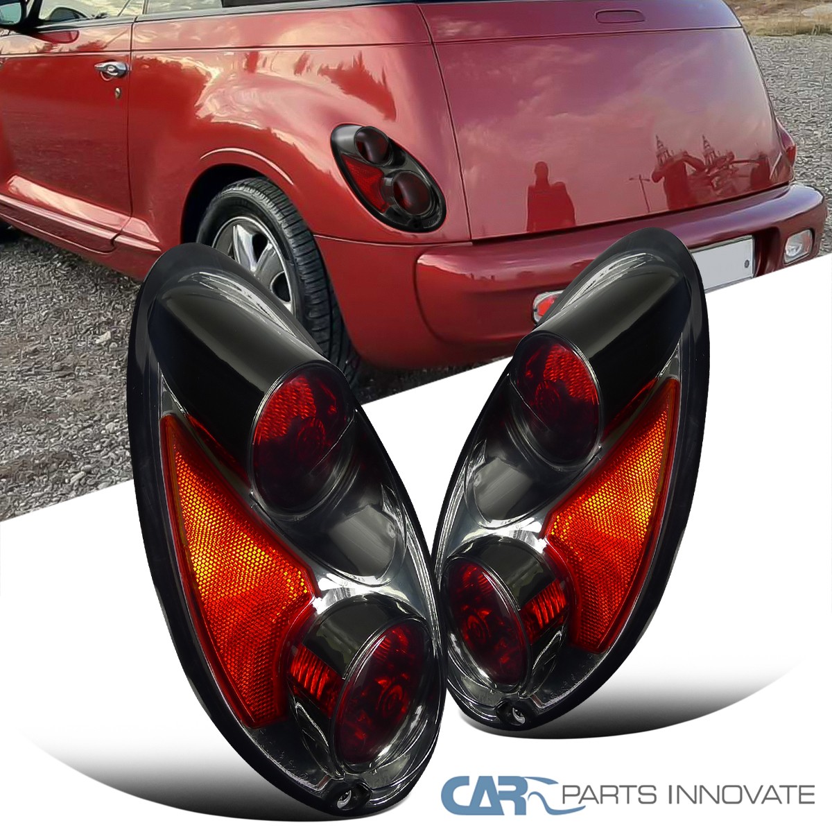 Fits 2001-2005 Chrysler PT Cruiser Tail Lights Rear Parking Brake Lamps Smoke
