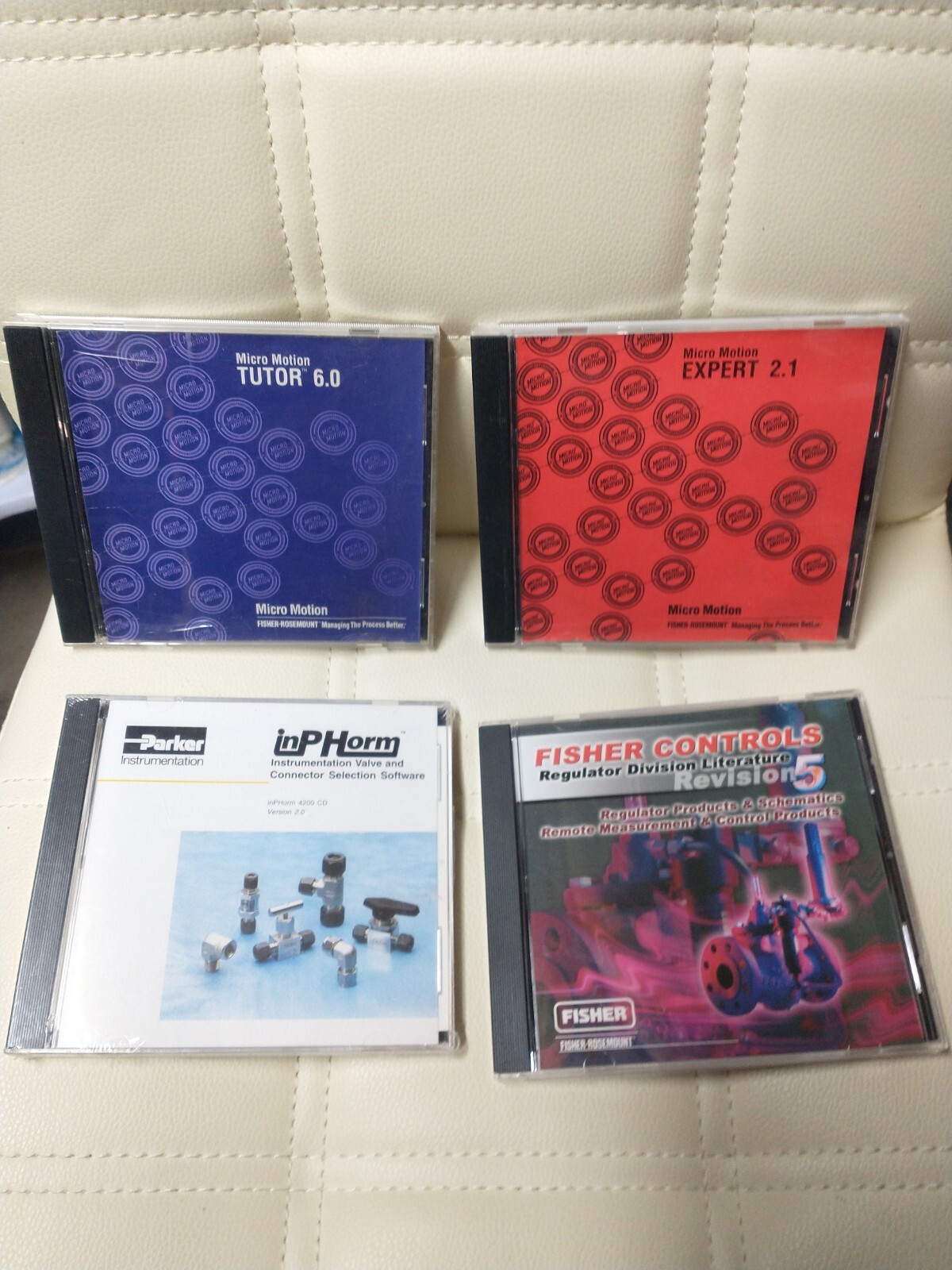 Micro Motion Tutor 6.0, Expert 2.1, Fisher Controls Rev 5, Parker Valve  Ed DVDs