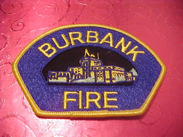 BURBANK CALIFORNIA FIRE DEPARTMENT PATCH SHOULDER SIZE UNUSED *********