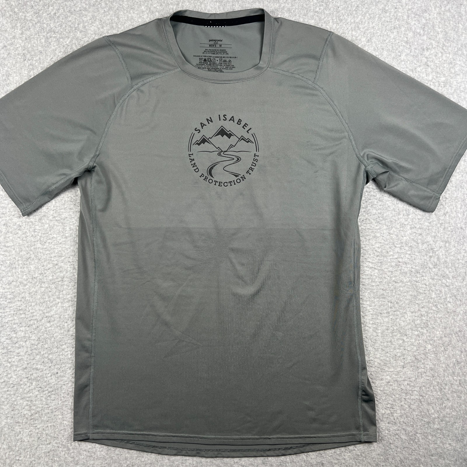 Patagonia Capilene 1 Silkweight Shirt Graphic Baselayer Medium Mens Grey Hiking