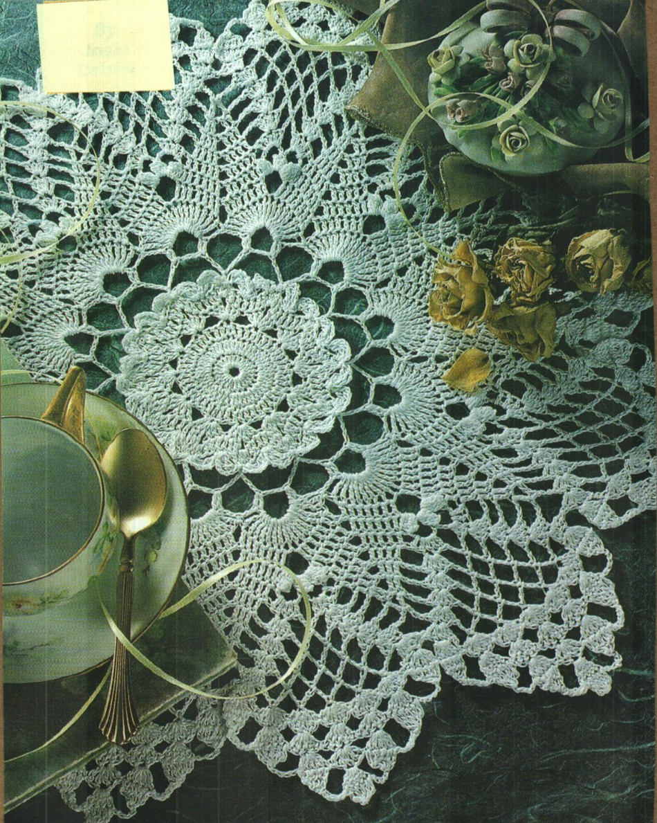 WHITE DOILY 18" HOME DECOR DIGEST SIZE CROCHET PATTERN INSTRUCTIONS