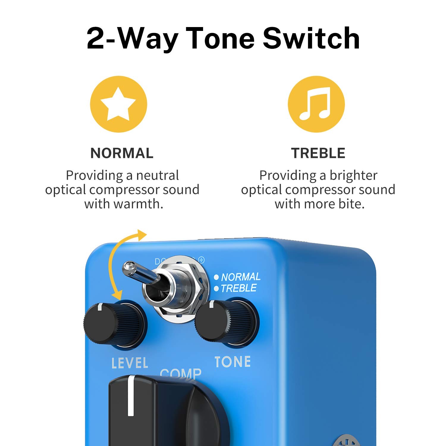 Donner Ultimate Compressor Guitar Effect Pedal True Bypass Smooth Sound Shaping