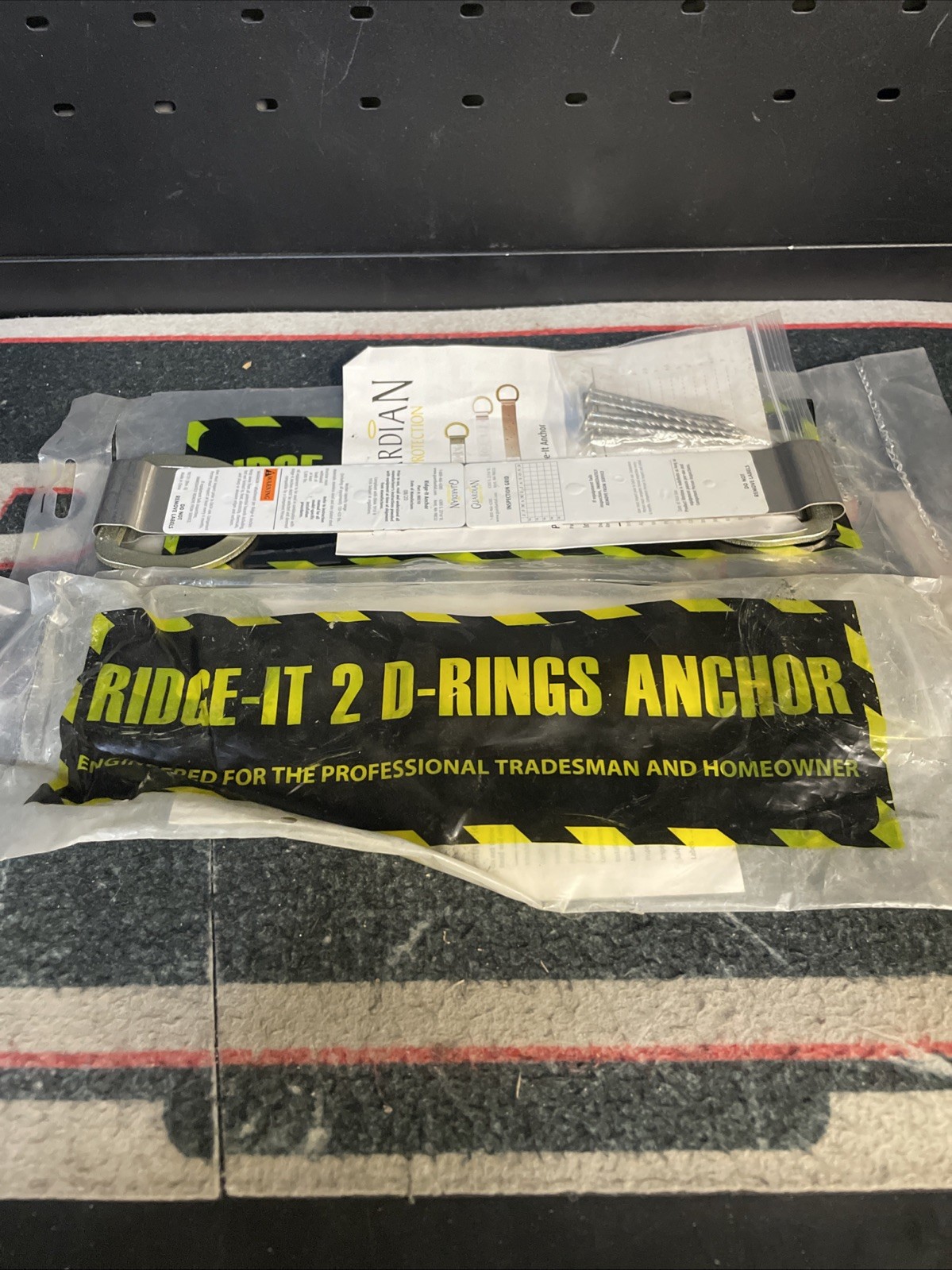 Guardian Fall Protection Ridge-It 2 D-Rings Anchor 18 inches PN 00510 ( QTY 2 )